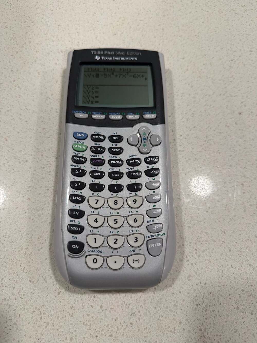 Texas Instruments TI-84 Plus Silver Edition Graphing Calculator w/ Marble Cover